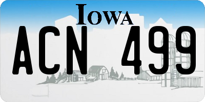IA license plate ACN499