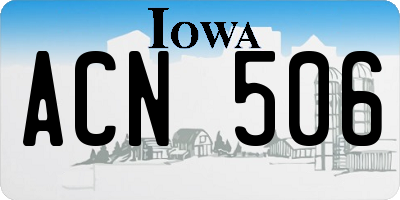 IA license plate ACN506