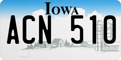 IA license plate ACN510