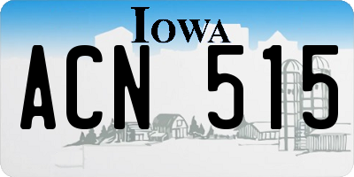 IA license plate ACN515