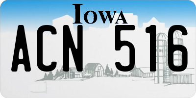IA license plate ACN516