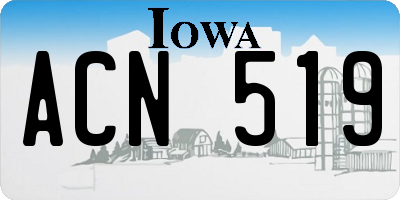 IA license plate ACN519