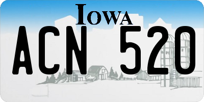 IA license plate ACN520