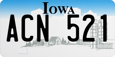IA license plate ACN521