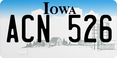 IA license plate ACN526