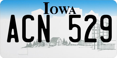 IA license plate ACN529