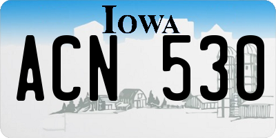 IA license plate ACN530