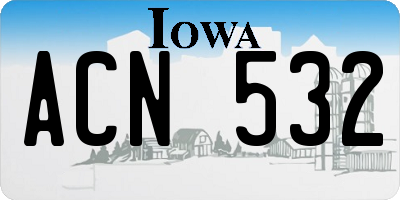 IA license plate ACN532