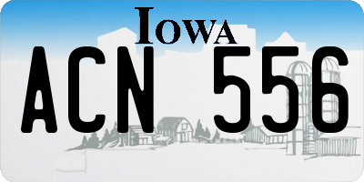 IA license plate ACN556