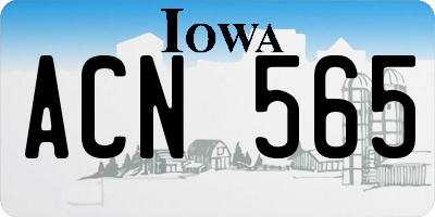 IA license plate ACN565