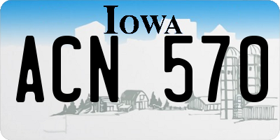 IA license plate ACN570
