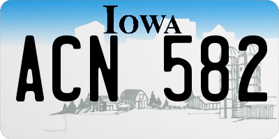 IA license plate ACN582