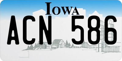 IA license plate ACN586