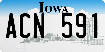 IA license plate ACN591