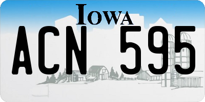 IA license plate ACN595