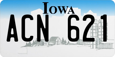 IA license plate ACN621