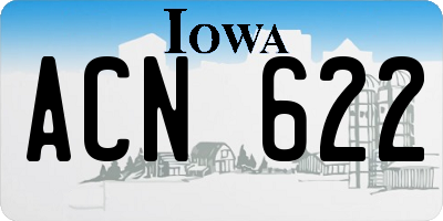 IA license plate ACN622