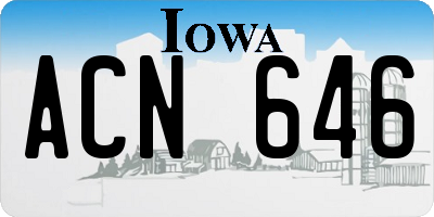IA license plate ACN646