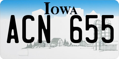 IA license plate ACN655