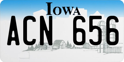 IA license plate ACN656