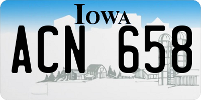 IA license plate ACN658