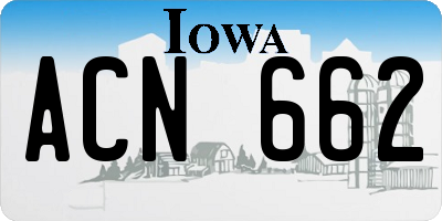IA license plate ACN662