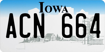 IA license plate ACN664