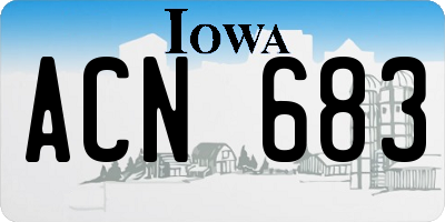 IA license plate ACN683