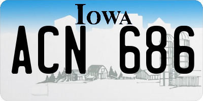 IA license plate ACN686