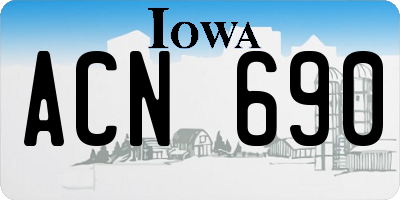 IA license plate ACN690