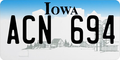 IA license plate ACN694