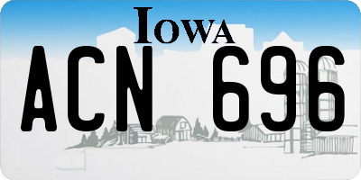 IA license plate ACN696