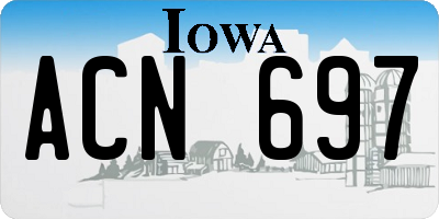 IA license plate ACN697
