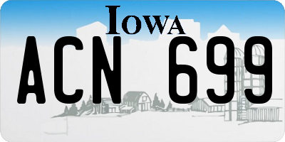 IA license plate ACN699