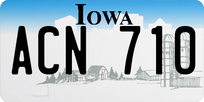 IA license plate ACN710