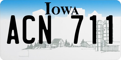 IA license plate ACN711