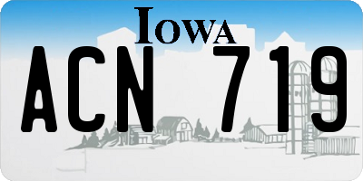 IA license plate ACN719