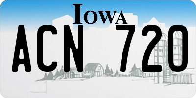 IA license plate ACN720