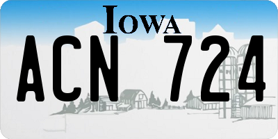 IA license plate ACN724