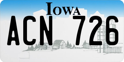 IA license plate ACN726