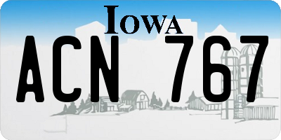 IA license plate ACN767