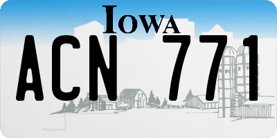 IA license plate ACN771