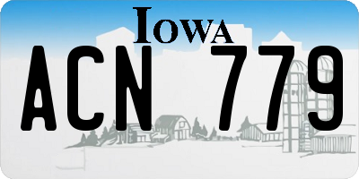 IA license plate ACN779