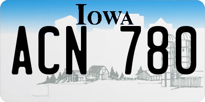 IA license plate ACN780