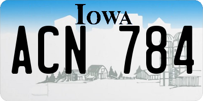 IA license plate ACN784