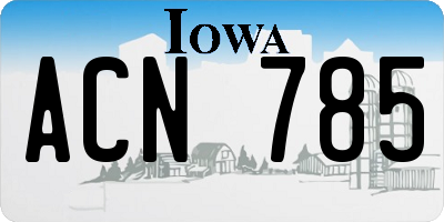 IA license plate ACN785