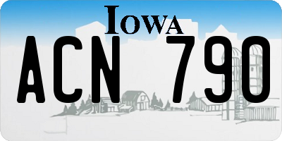 IA license plate ACN790