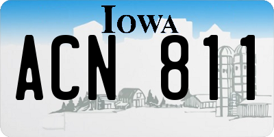 IA license plate ACN811