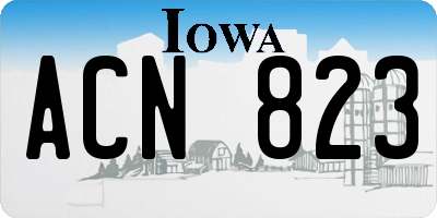 IA license plate ACN823