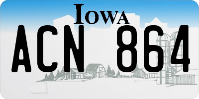 IA license plate ACN864
